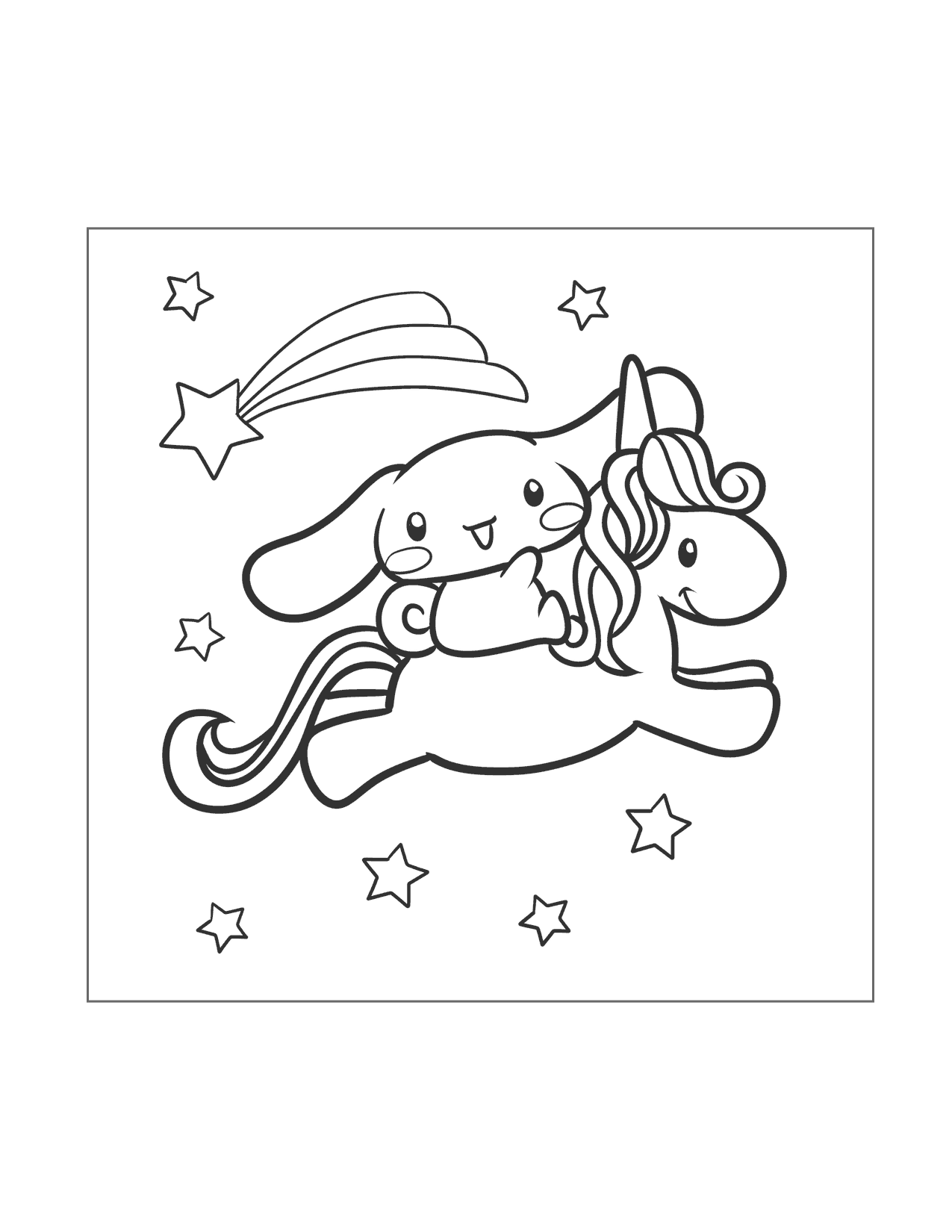 125+ Cinnamoroll Christmas Coloring Pages Printable 14