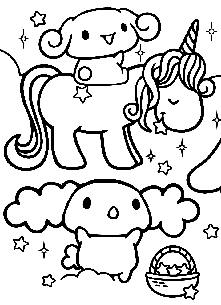 125+ Cinnamoroll Christmas Coloring Pages Printable 20