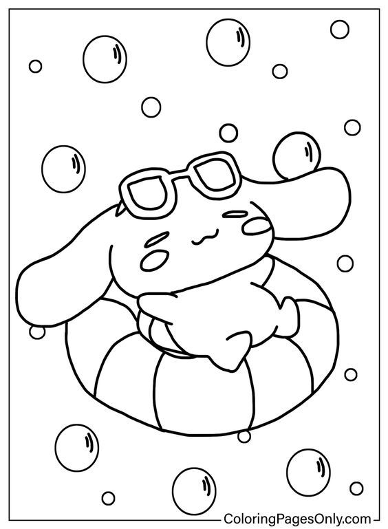 125+ Cinnamoroll Christmas Coloring Pages Printable 44