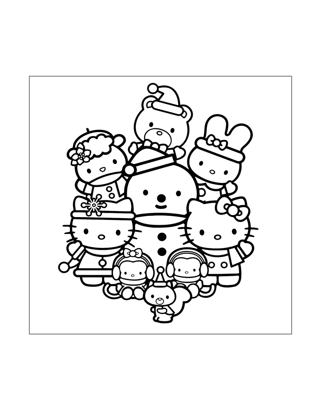 125+ Cinnamoroll Christmas Coloring Pages Printable 5