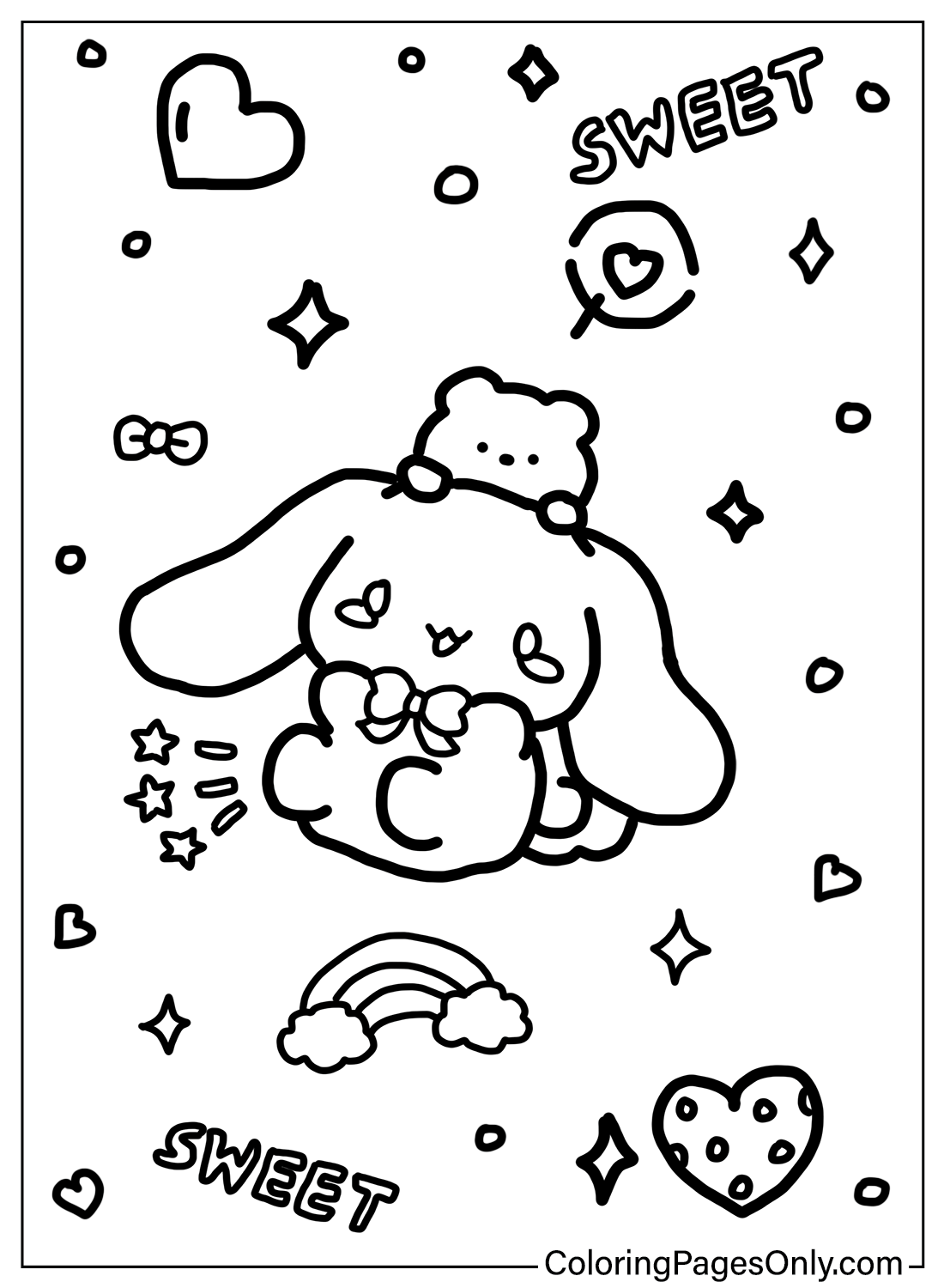 125+ Cinnamoroll Christmas Coloring Pages Printable 53