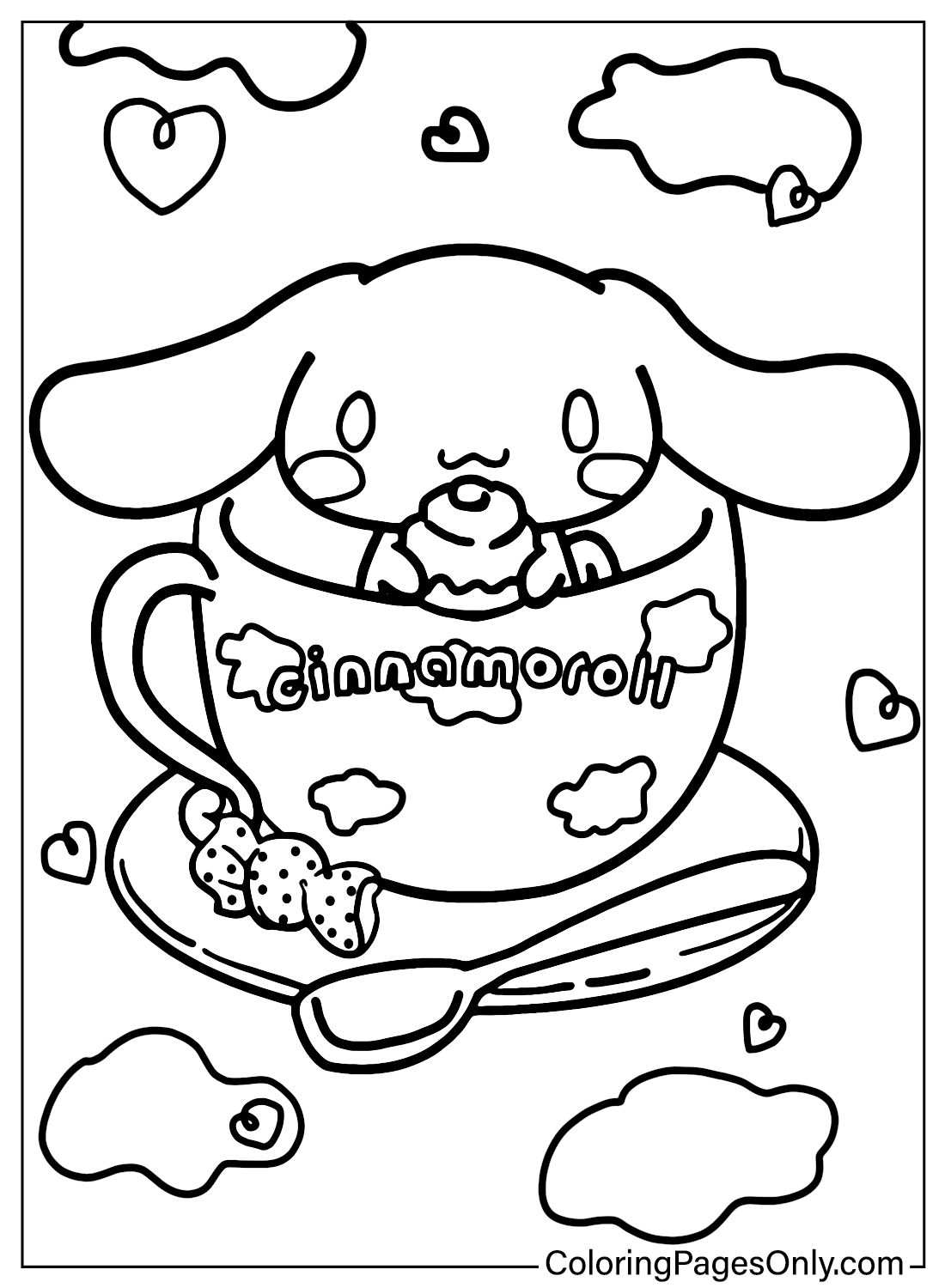 125+ Cinnamoroll Christmas Coloring Pages Printable 64