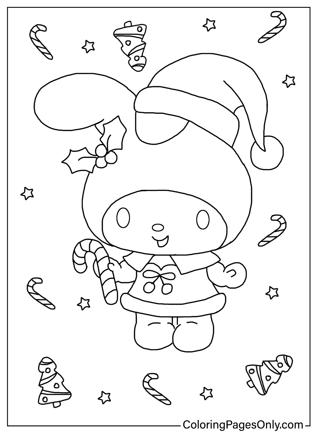 125+ Cinnamoroll Christmas Coloring Pages Printable 83