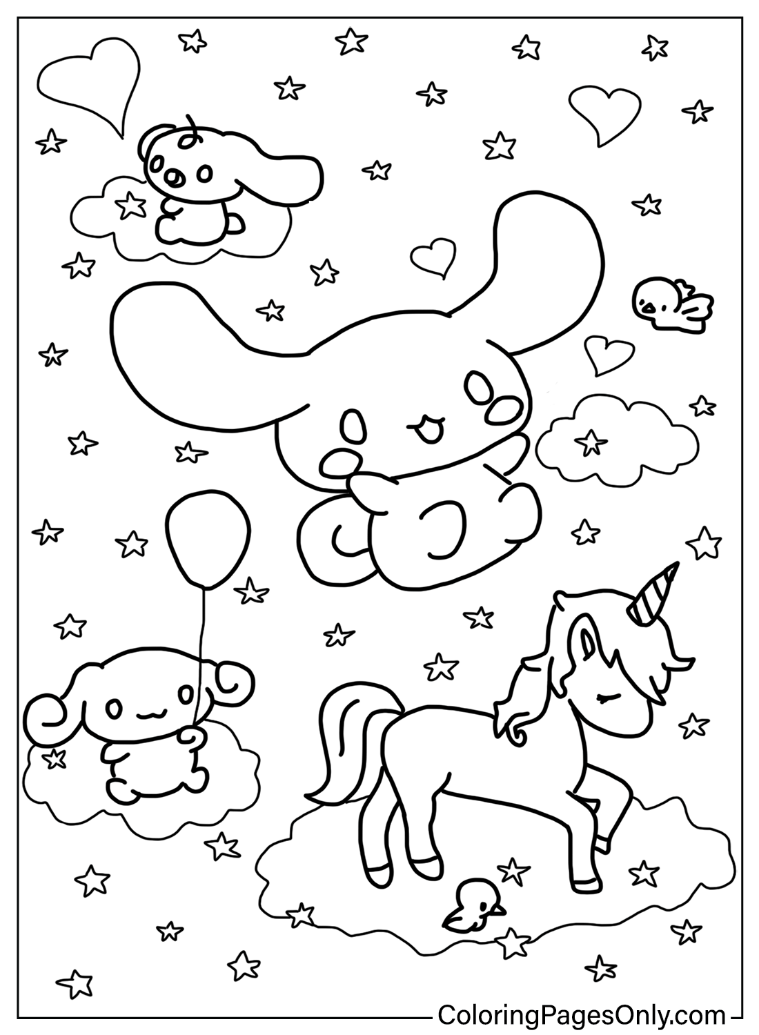 125+ Cinnamoroll Christmas Coloring Pages Printable 87