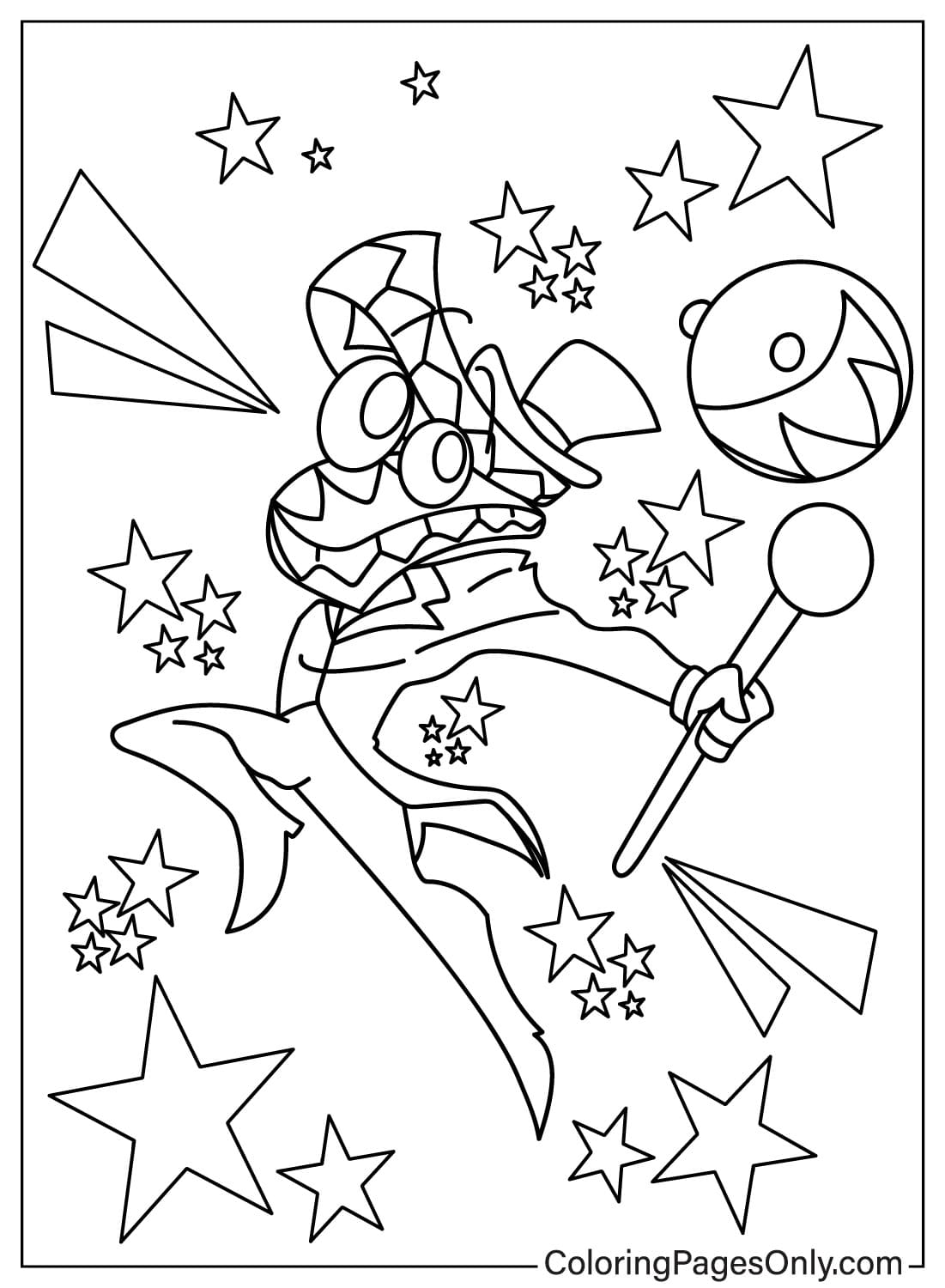 130+ Digital Circus Characters Coloring Pages Printable 106