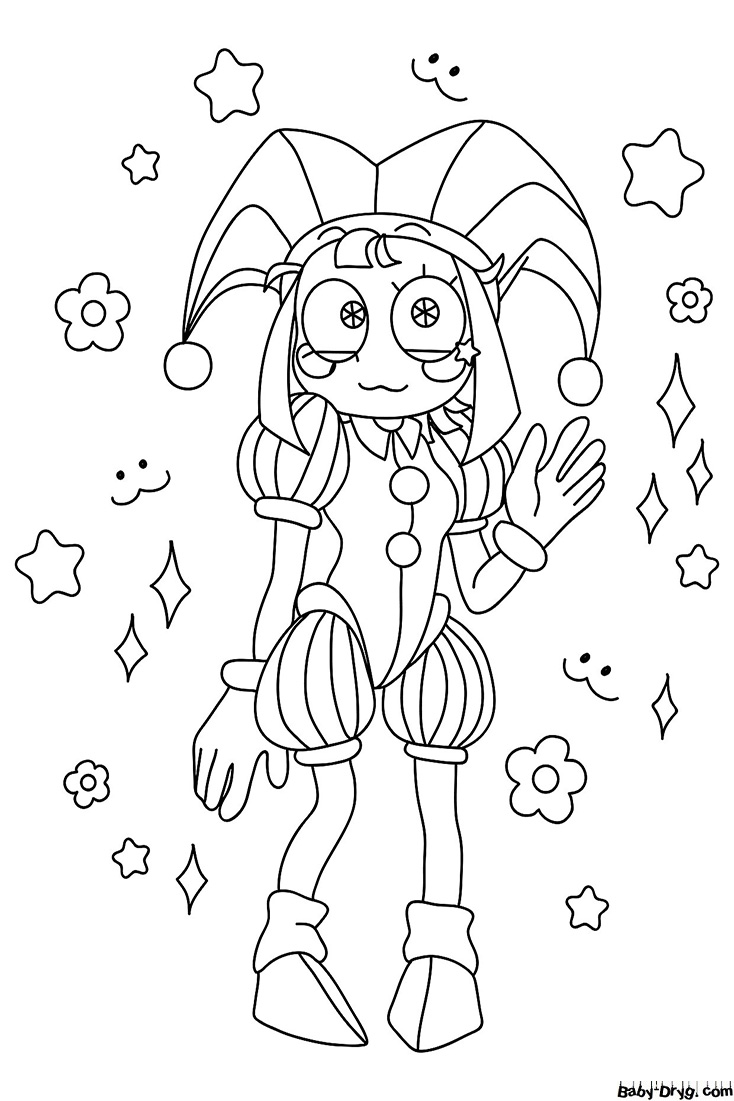 130+ Digital Circus Characters Coloring Pages Printable 107