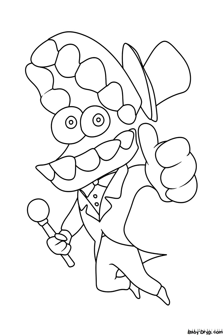 130+ Digital Circus Characters Coloring Pages Printable 115