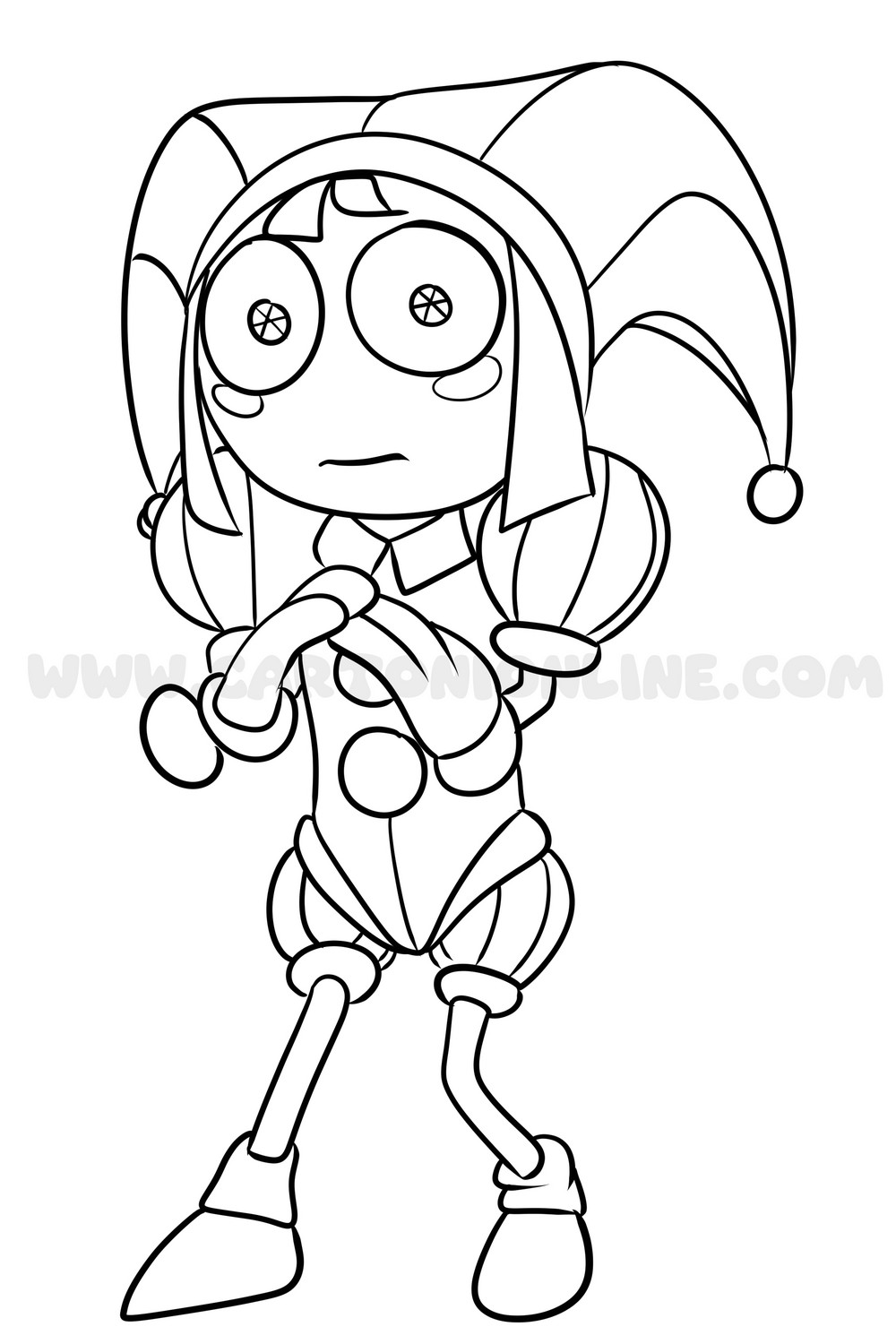 130+ Digital Circus Characters Coloring Pages Printable 116