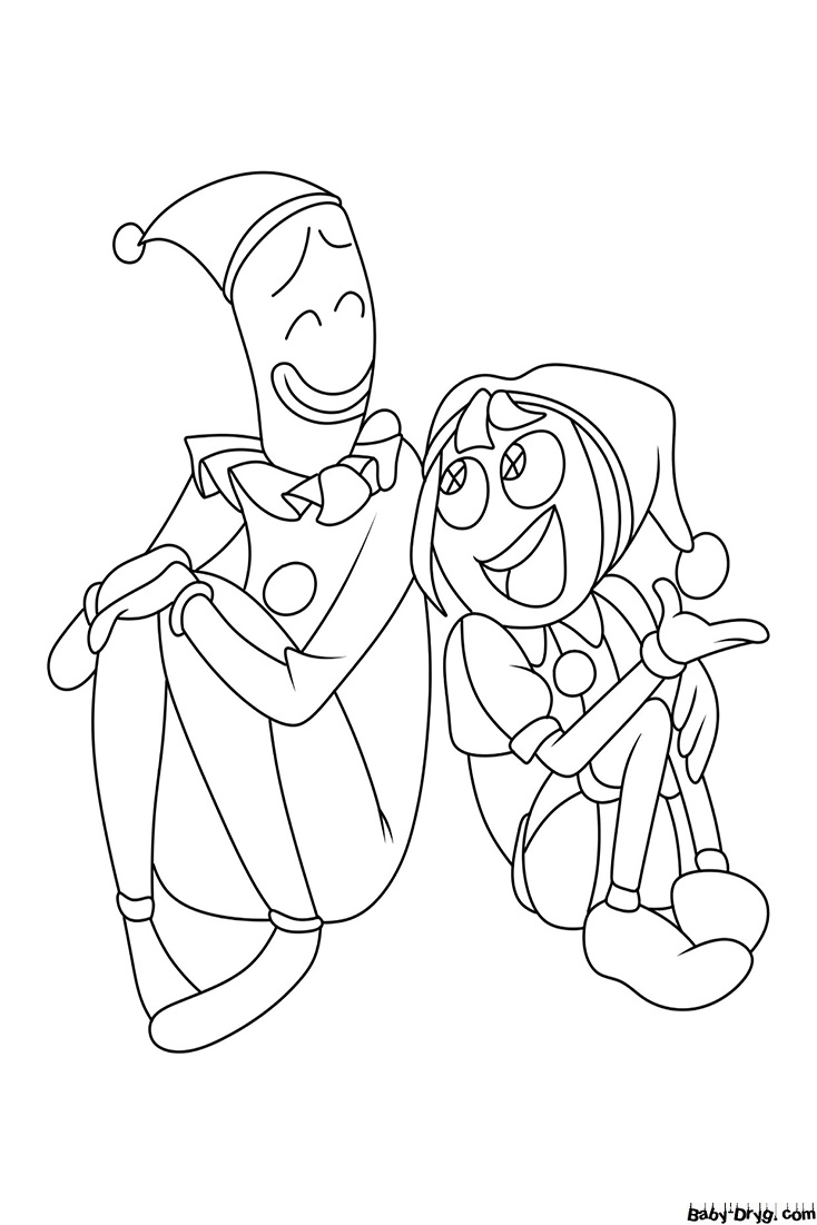 130+ Digital Circus Characters Coloring Pages Printable 13