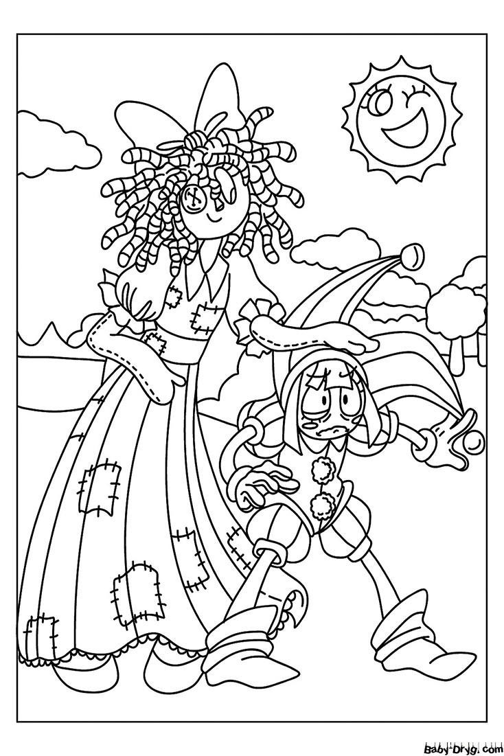 130+ Digital Circus Characters Coloring Pages Printable 130