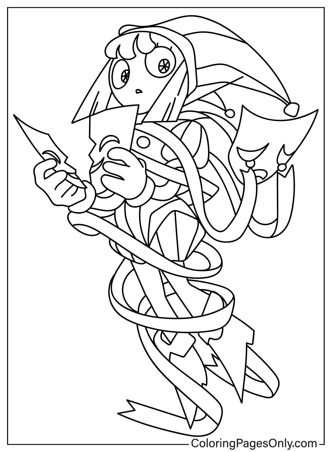 130+ Digital Circus Characters Coloring Pages Printable 26