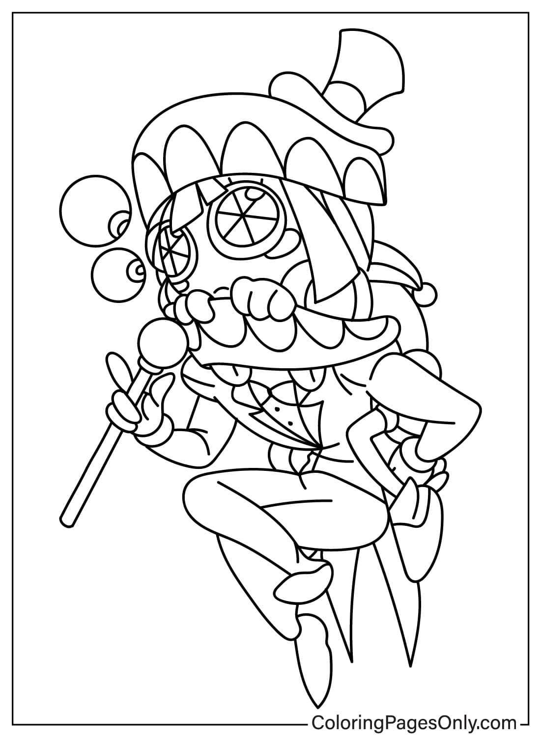 130+ Digital Circus Characters Coloring Pages Printable 30