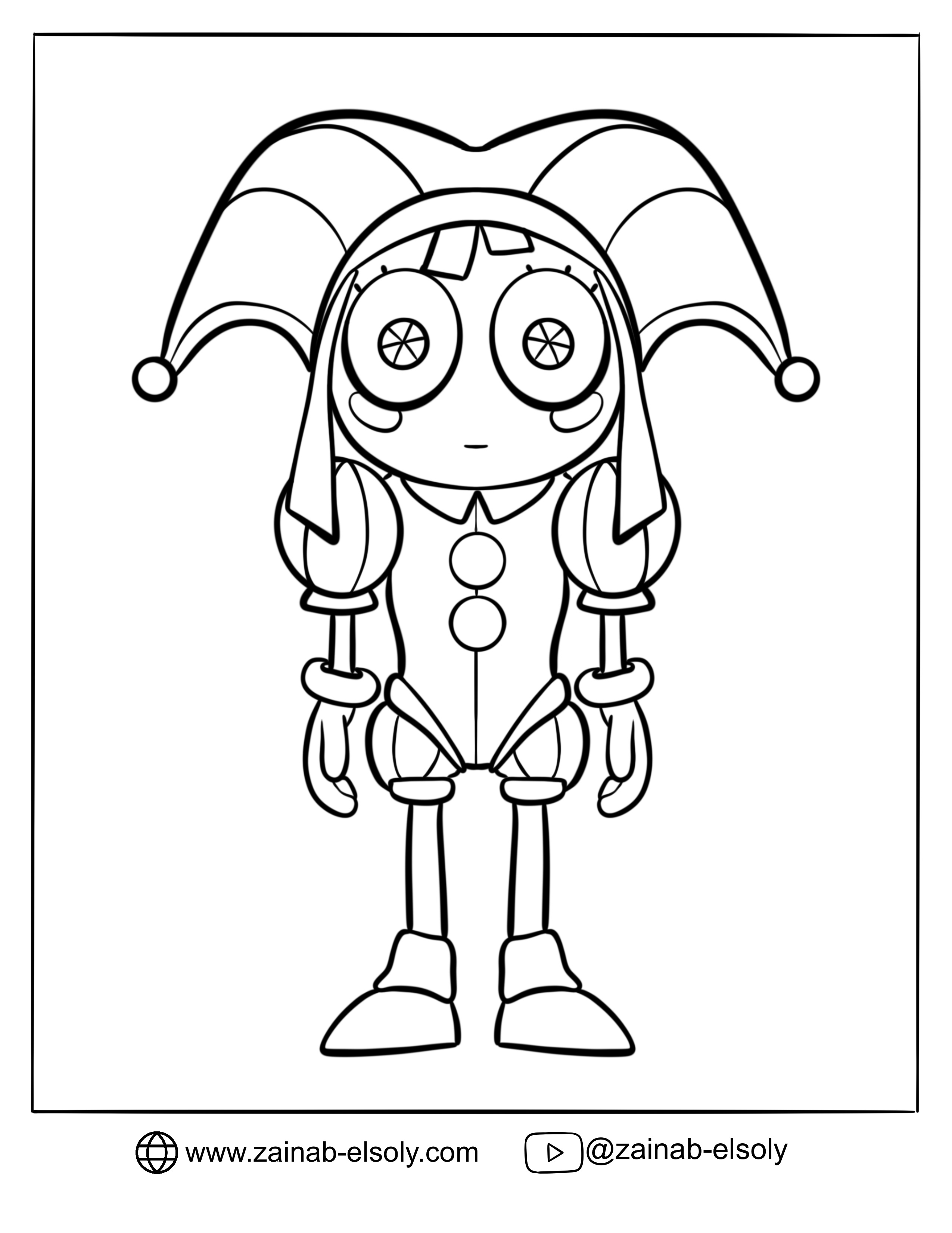 130+ Digital Circus Characters Coloring Pages Printable 32