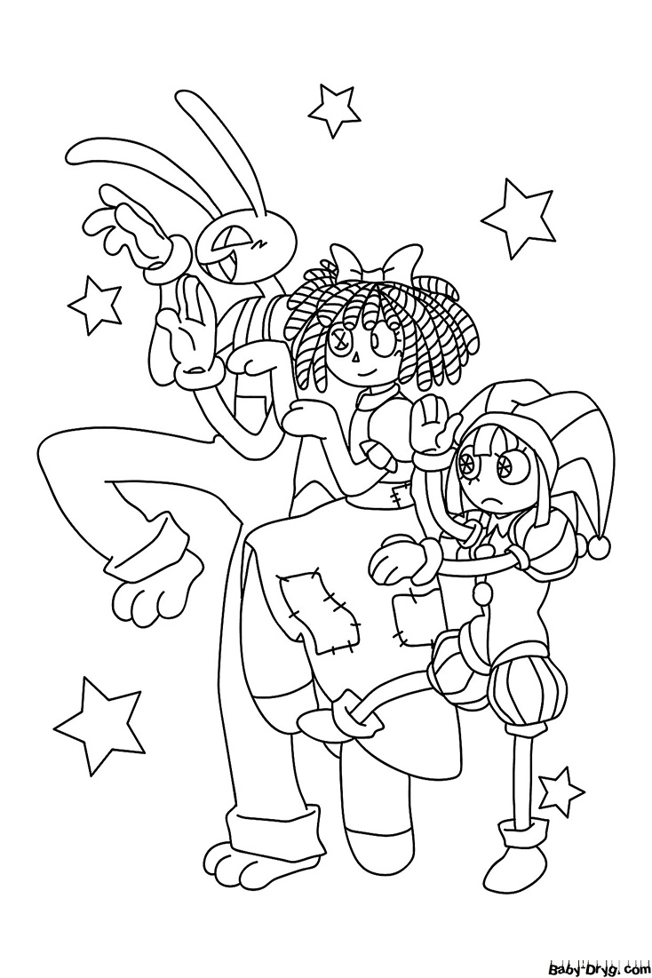 130+ Digital Circus Characters Coloring Pages Printable 50