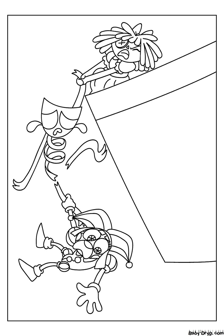 130+ Digital Circus Characters Coloring Pages Printable 53