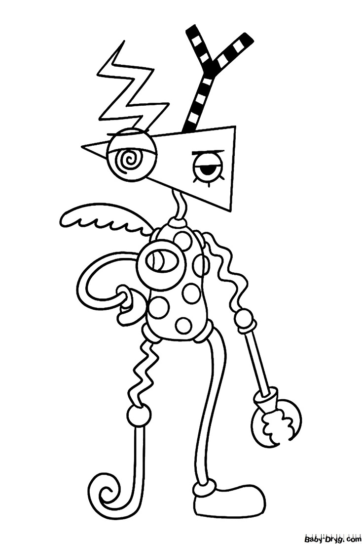 130+ Digital Circus Characters Coloring Pages Printable 60