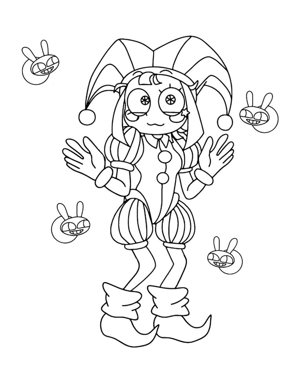 130+ Digital Circus Characters Coloring Pages Printable 61