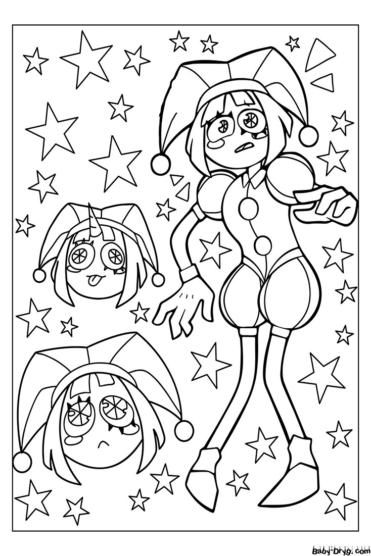 130+ Digital Circus Characters Coloring Pages Printable 76