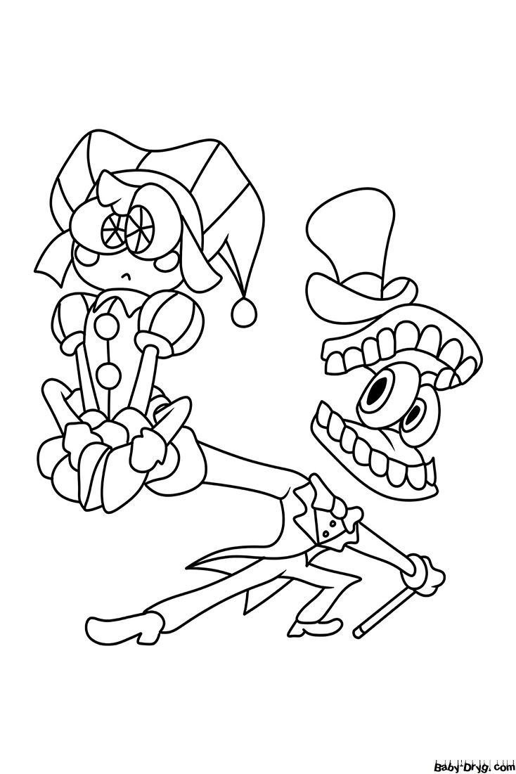 130+ Digital Circus Characters Coloring Pages Printable 83