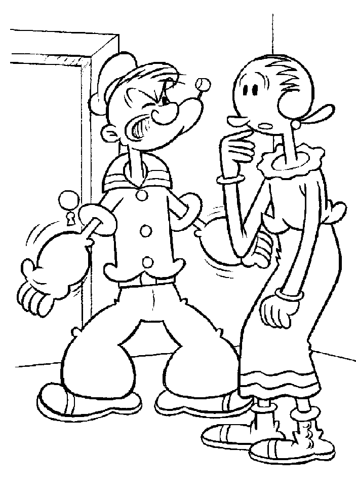 130 Popeye the Sailor Man Coloring Pages Printable 10