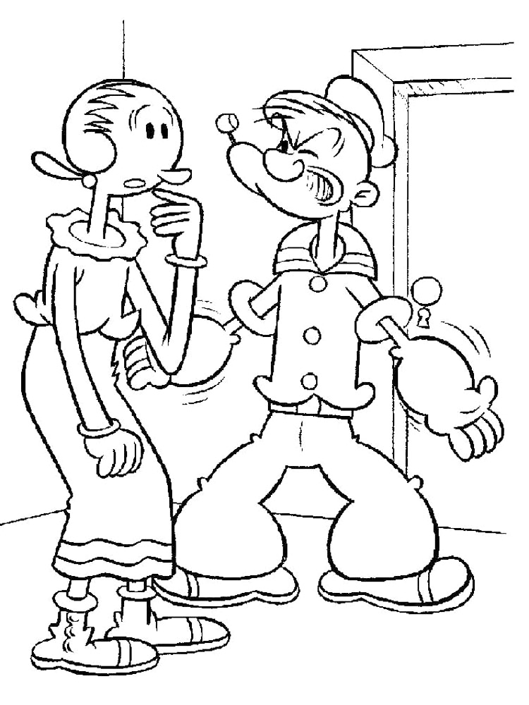 130 Popeye the Sailor Man Coloring Pages Printable 11