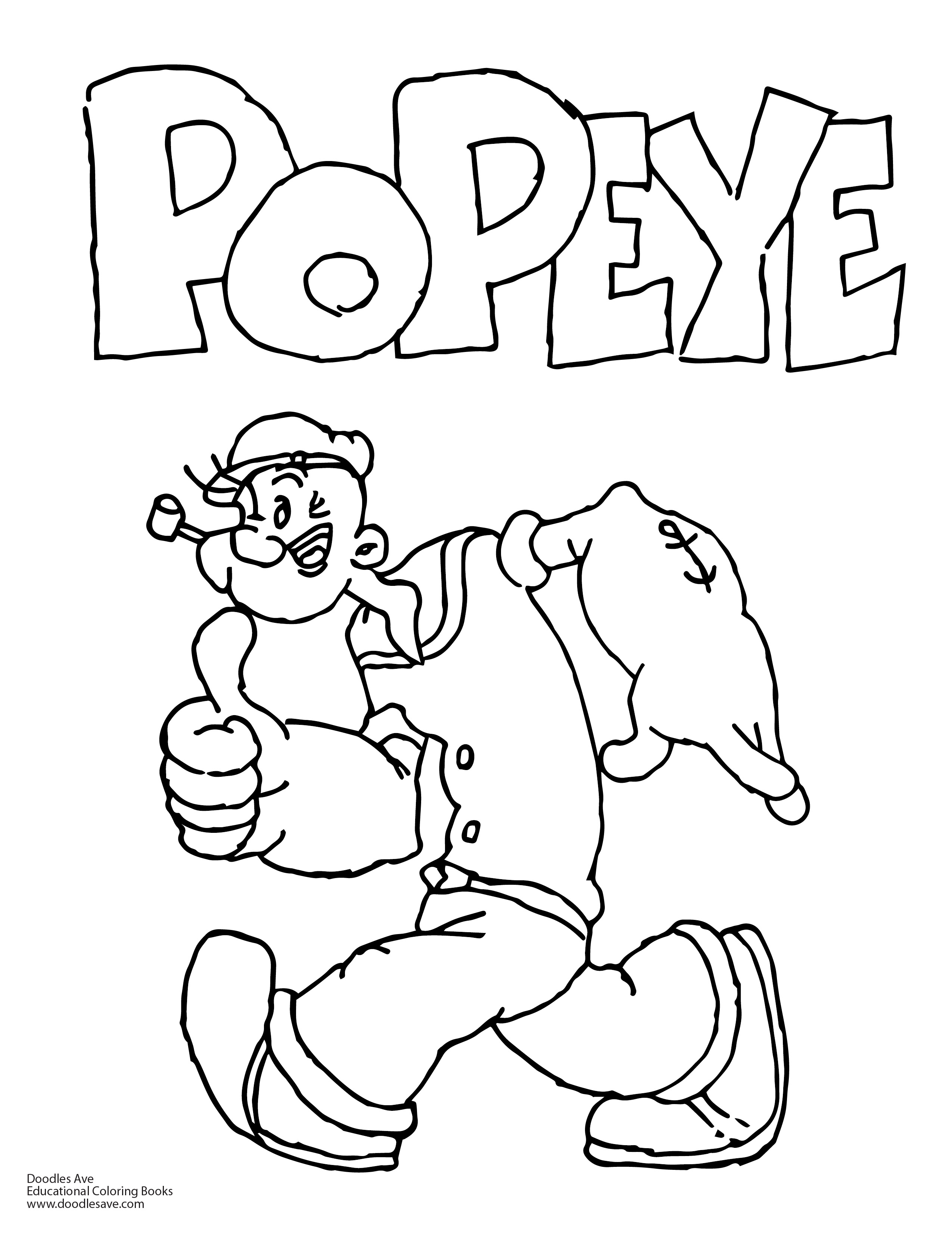 130 Popeye the Sailor Man Coloring Pages Printable 14