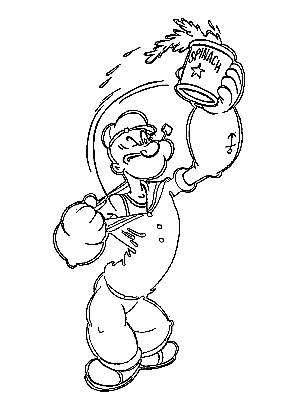 130 Popeye the Sailor Man Coloring Pages Printable 9