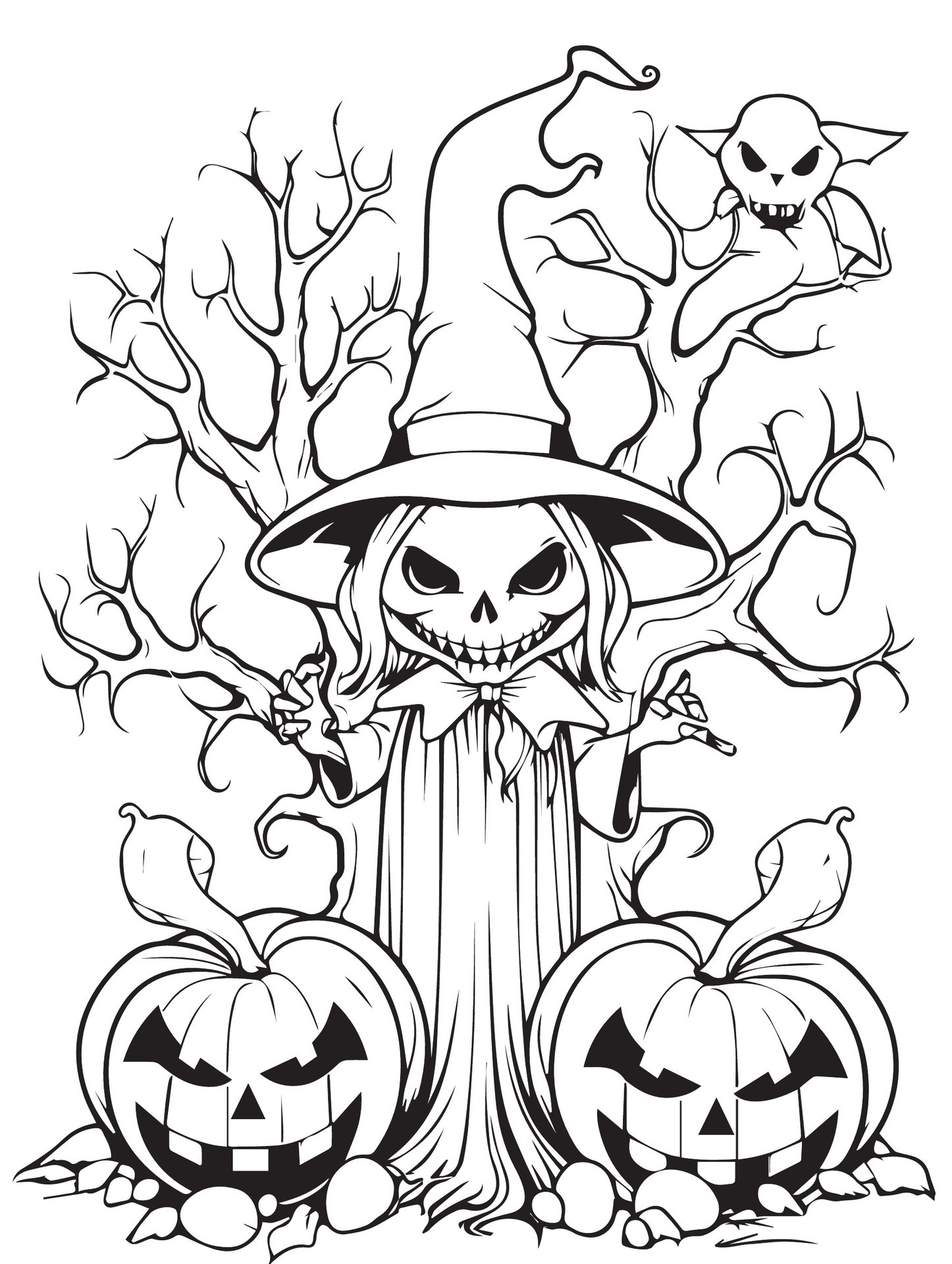 130+ Witch Coloring Page Ideas for Halloween Fun 10