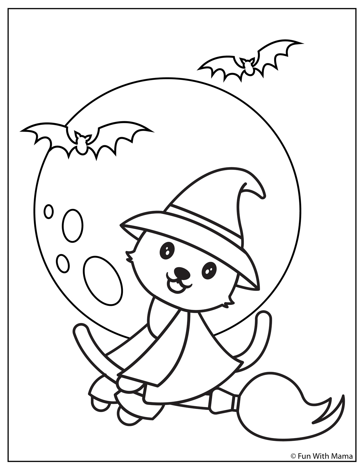 130+ Witch Coloring Page Ideas for Halloween Fun 111