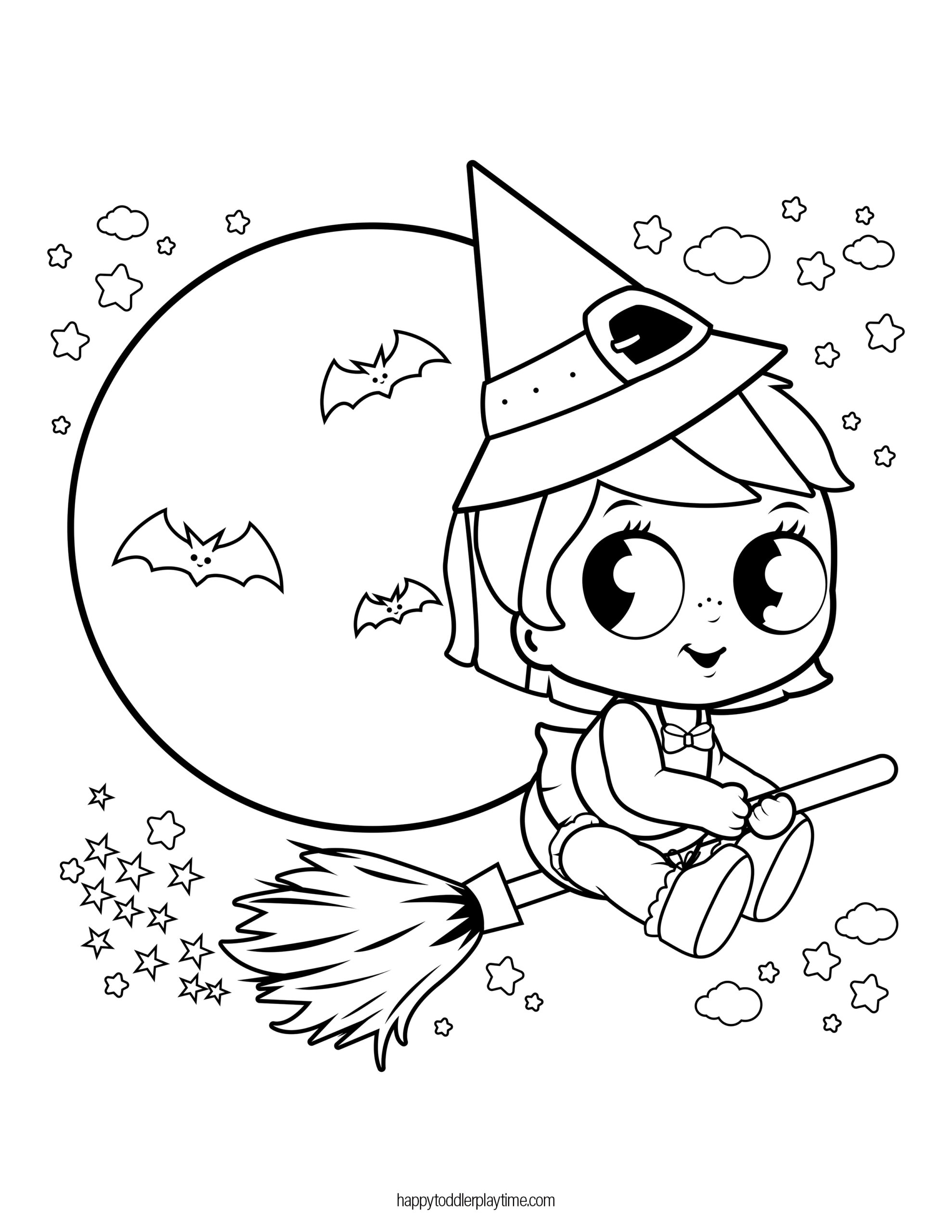 130+ Witch Coloring Page Ideas for Halloween Fun 113