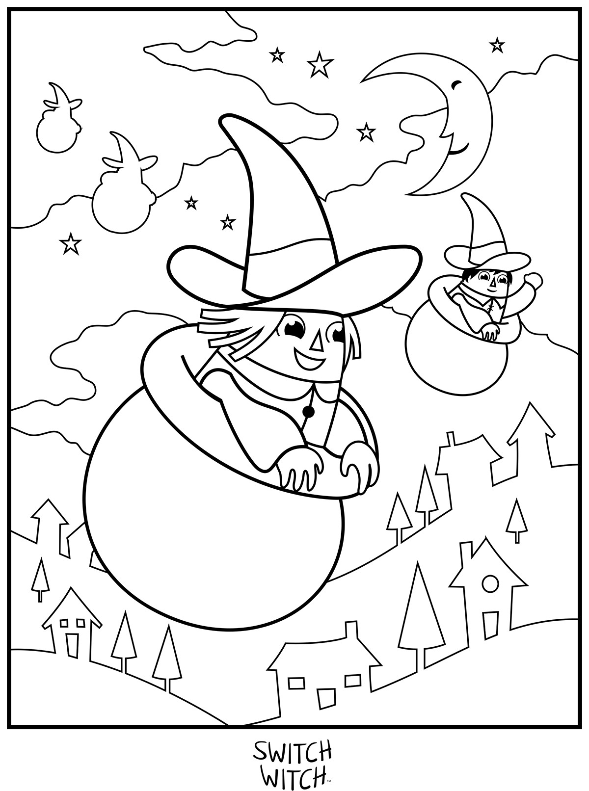 130+ Witch Coloring Page Ideas for Halloween Fun 12