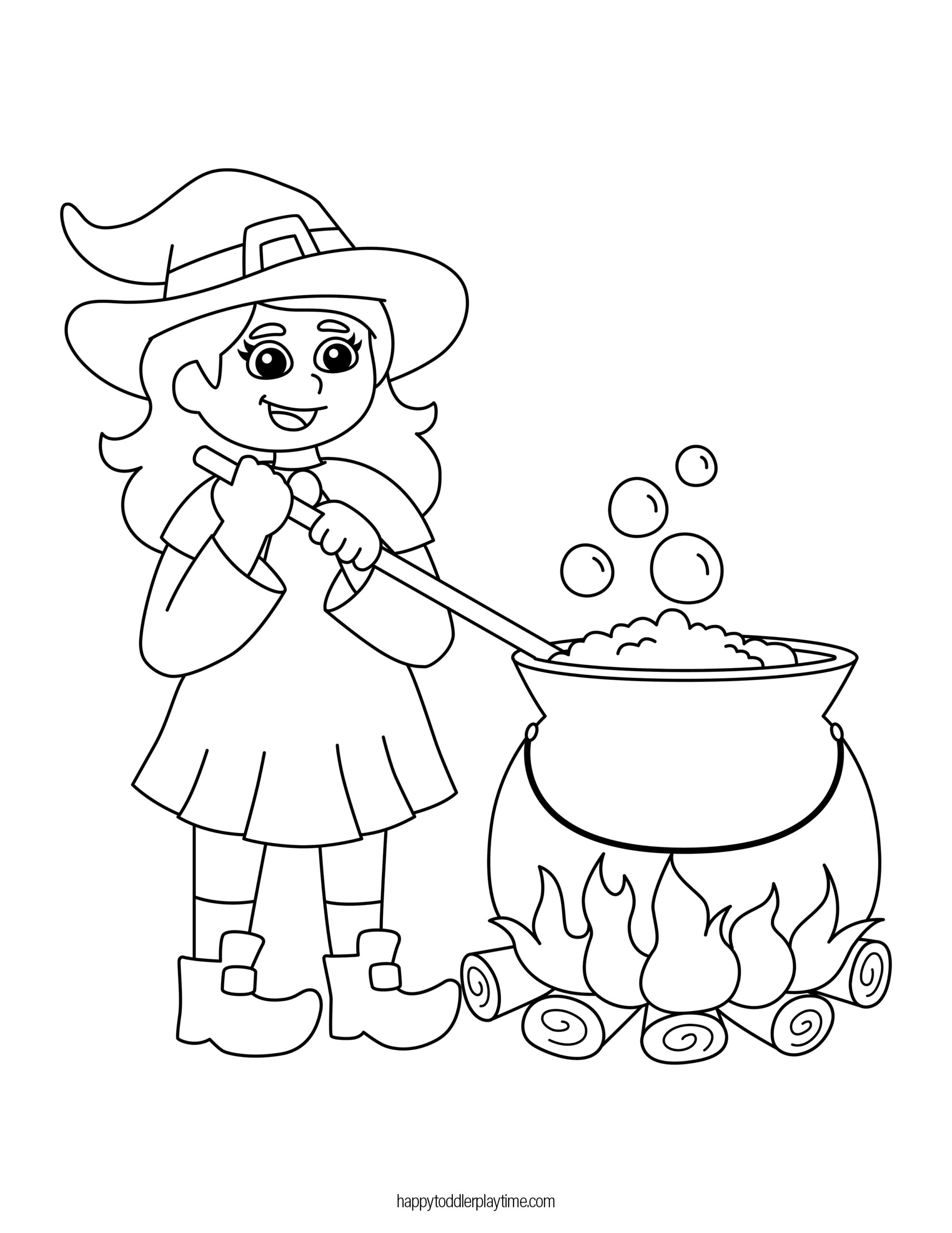 130+ Witch Coloring Page Ideas for Halloween Fun 130