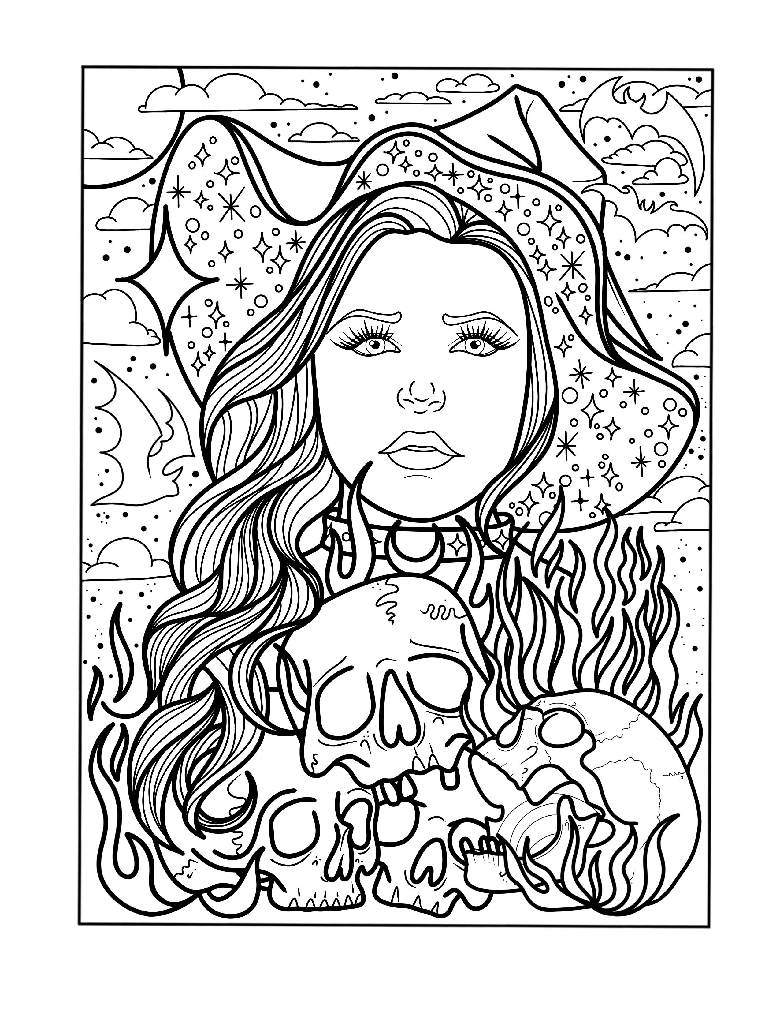 130+ Witch Coloring Page Ideas for Halloween Fun 19