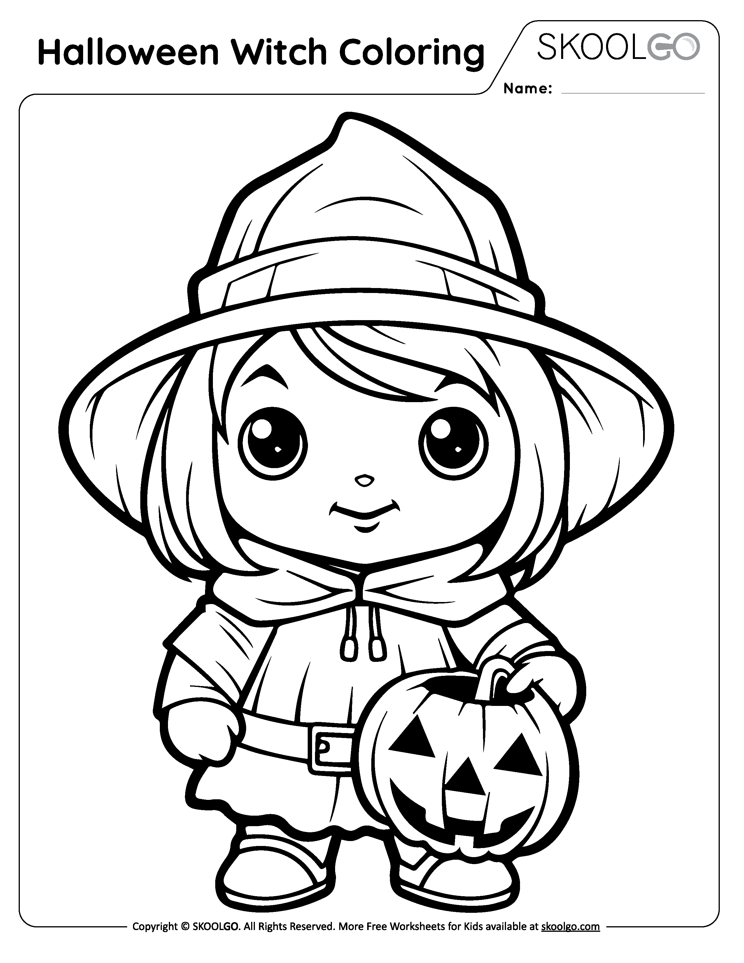 130+ Witch Coloring Page Ideas for Halloween Fun 20