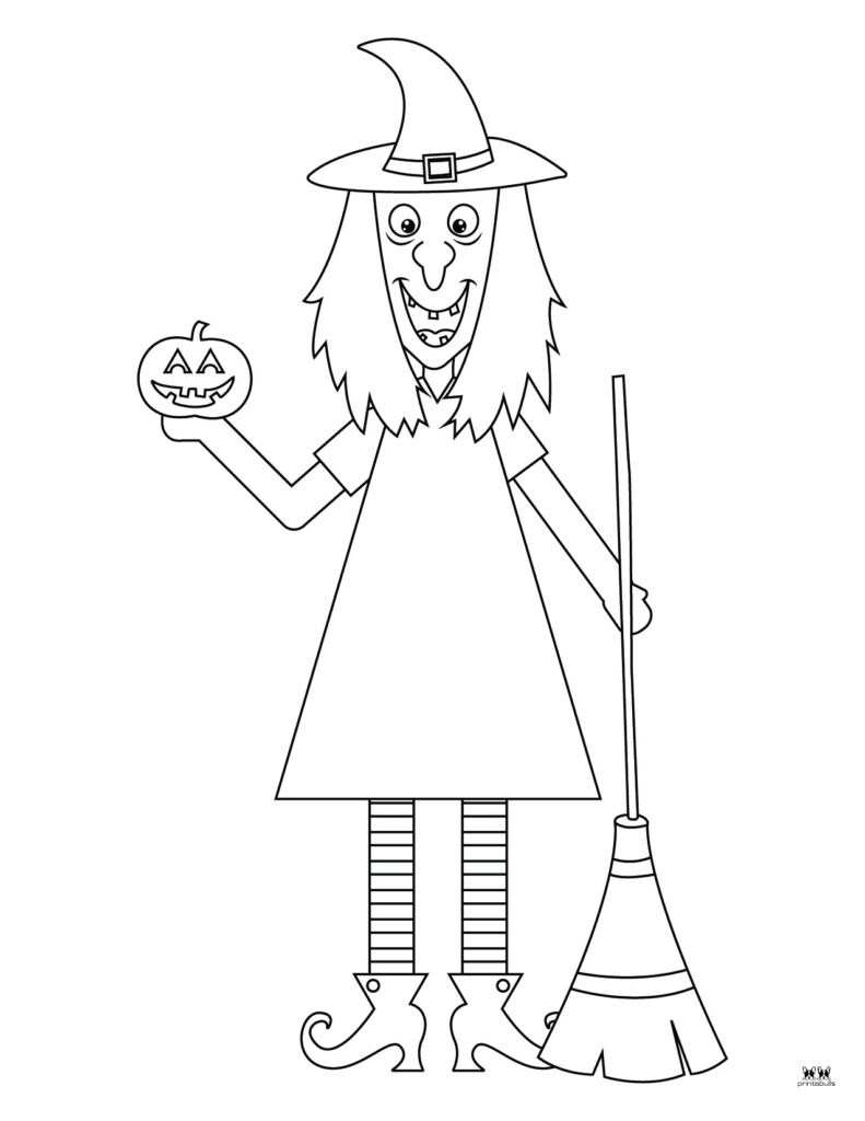 130+ Witch Coloring Page Ideas for Halloween Fun 25