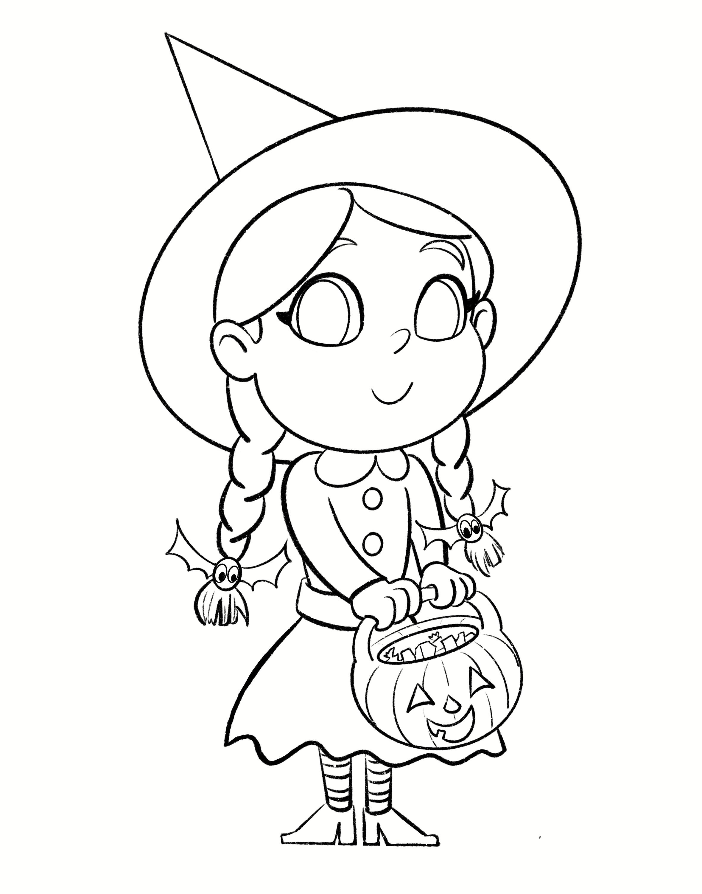 130+ Witch Coloring Page Ideas for Halloween Fun 26