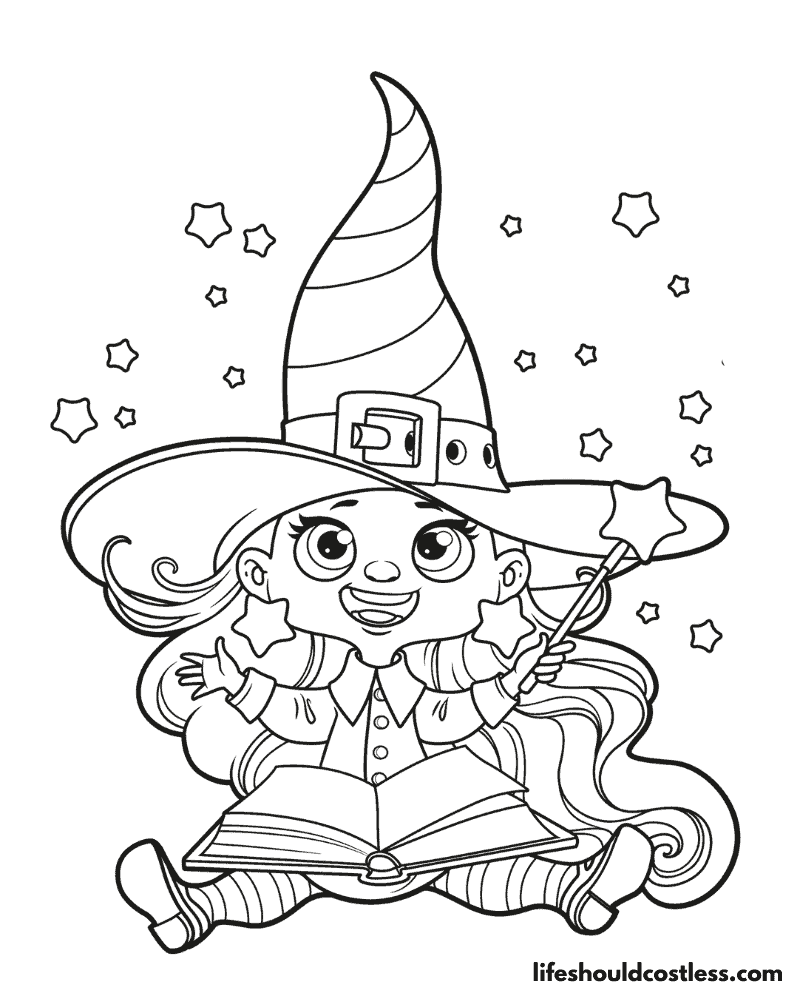 130+ Witch Coloring Page Ideas for Halloween Fun 29