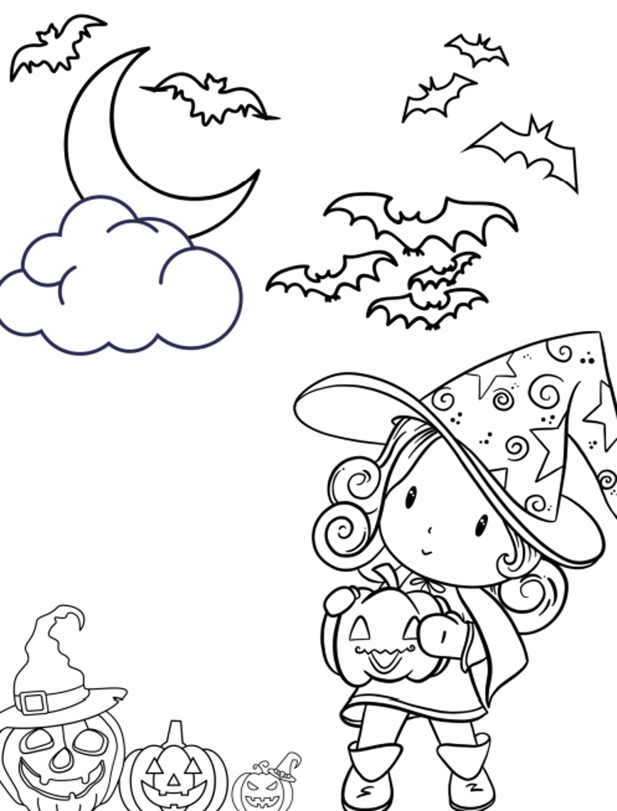 130+ Witch Coloring Page Ideas for Halloween Fun 31