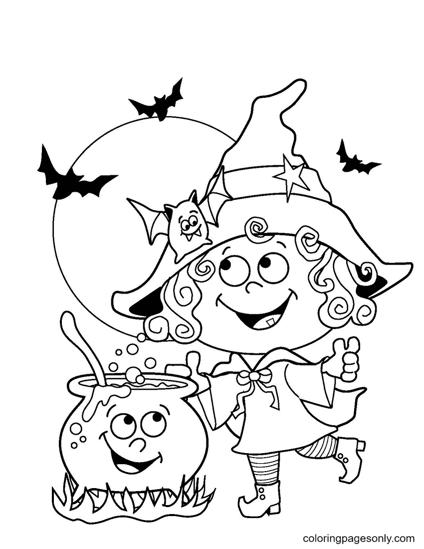 130+ Witch Coloring Page Ideas for Halloween Fun 39