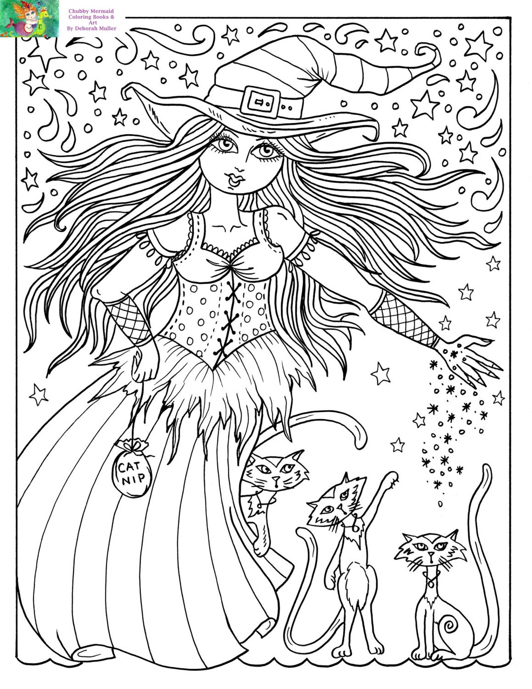 130+ Witch Coloring Page Ideas for Halloween Fun 40