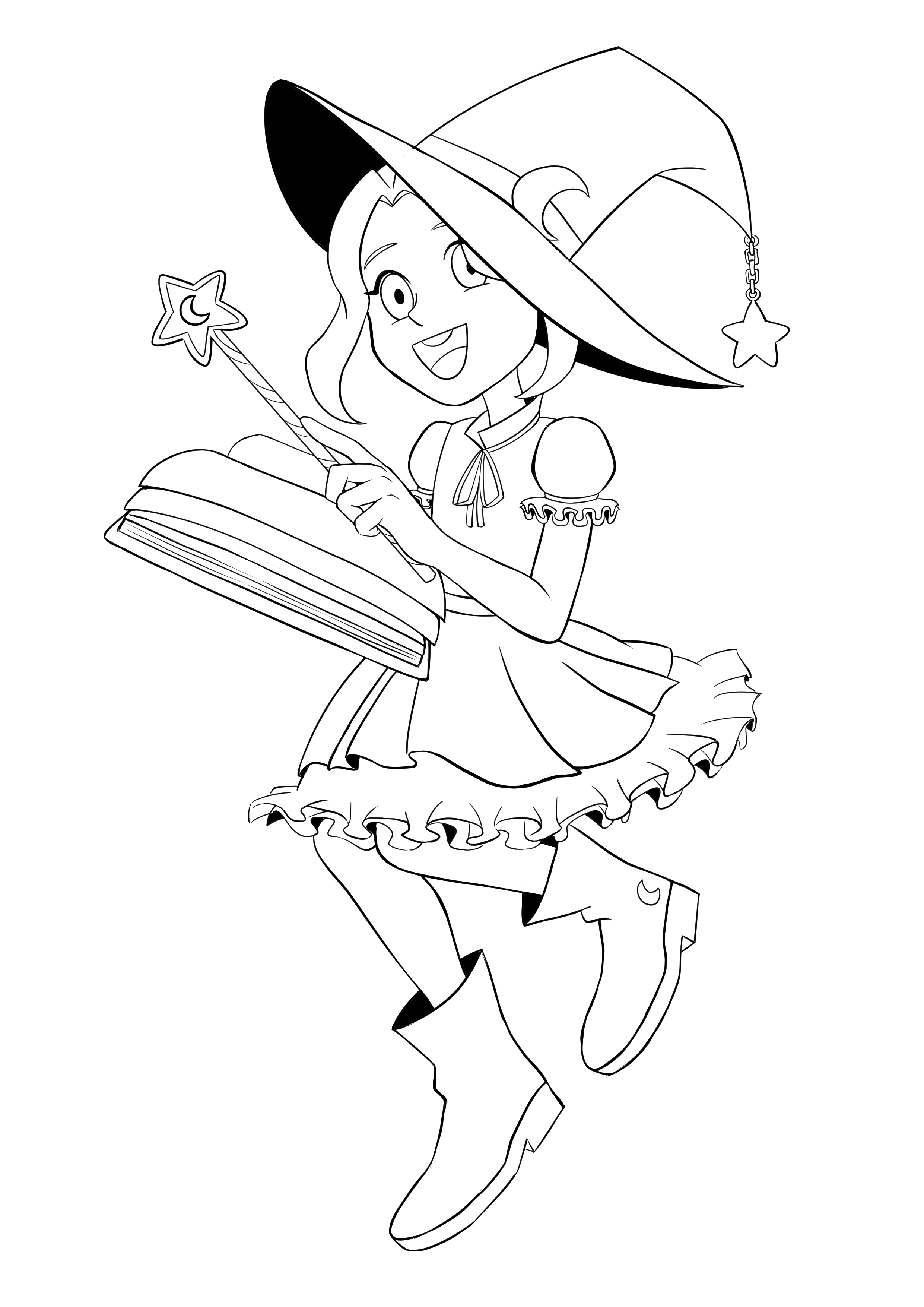 130+ Witch Coloring Page Ideas for Halloween Fun 5