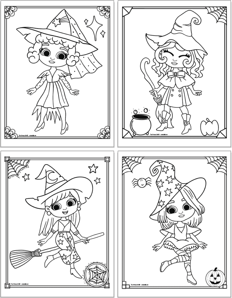 130+ Witch Coloring Page Ideas for Halloween Fun 52