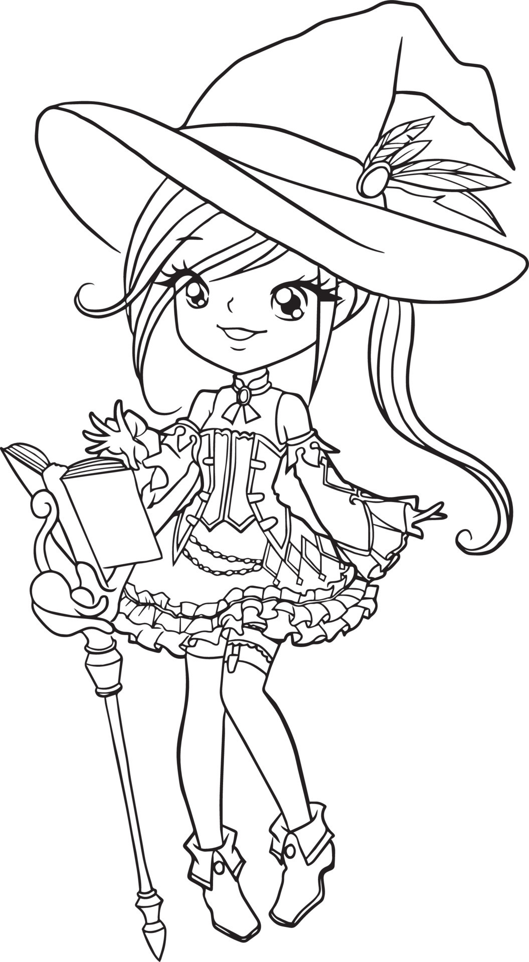 130+ Witch Coloring Page Ideas for Halloween Fun 56