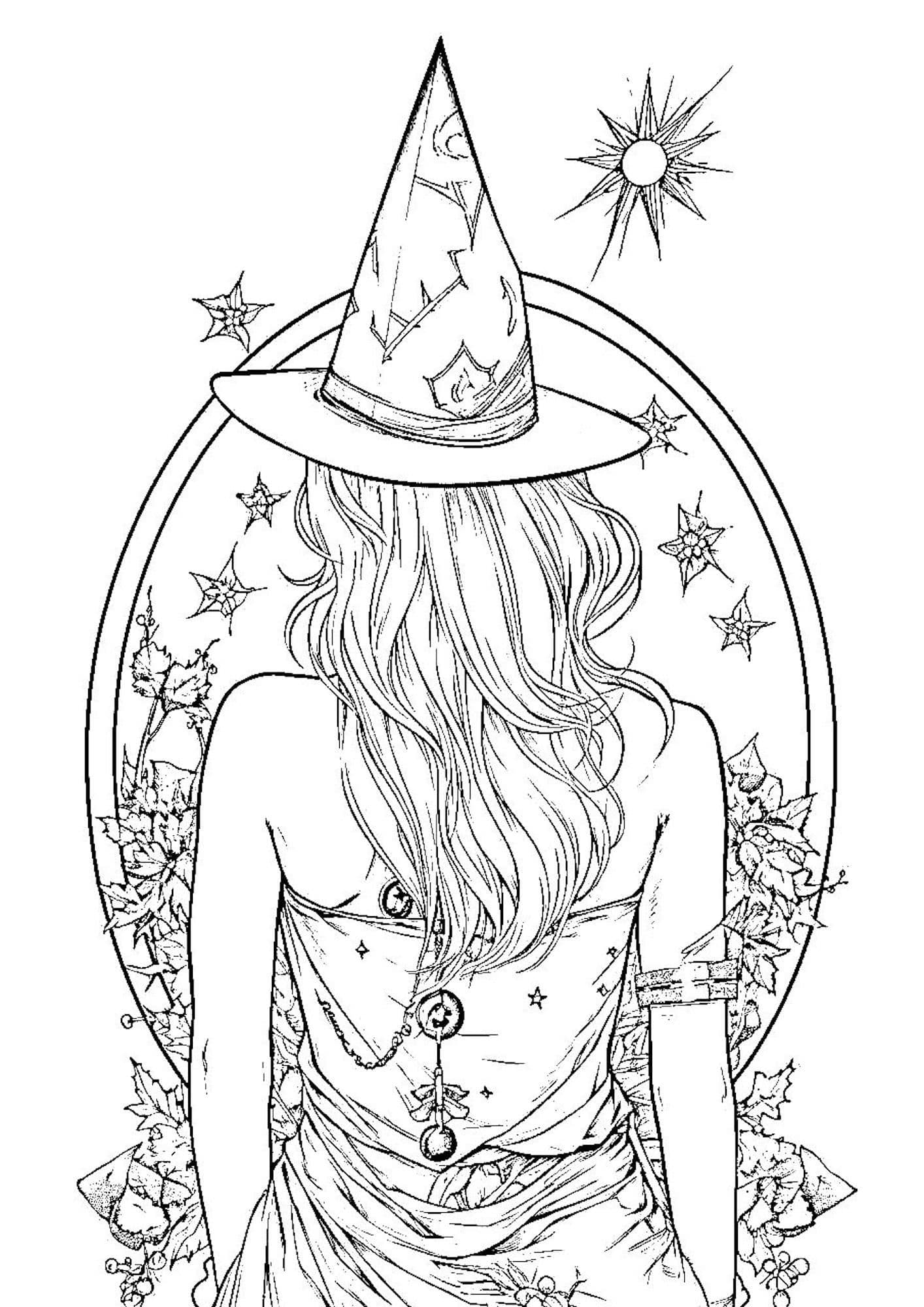 130+ Witch Coloring Page Ideas for Halloween Fun 6