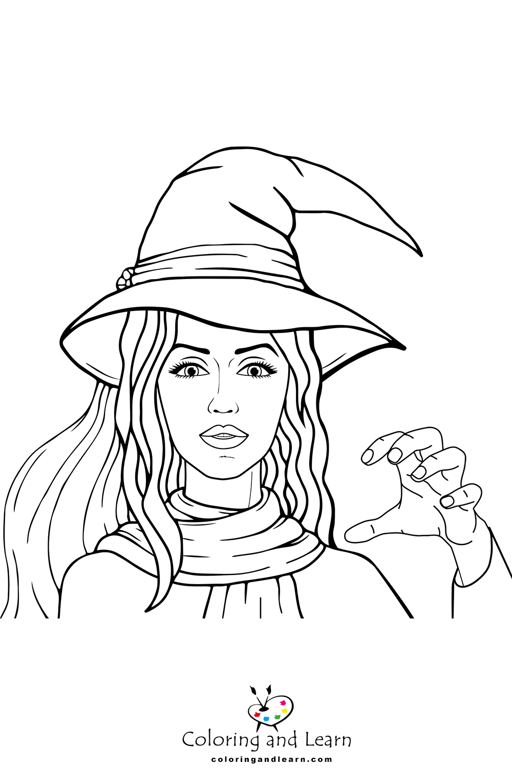 130+ Witch Coloring Page Ideas for Halloween Fun 7