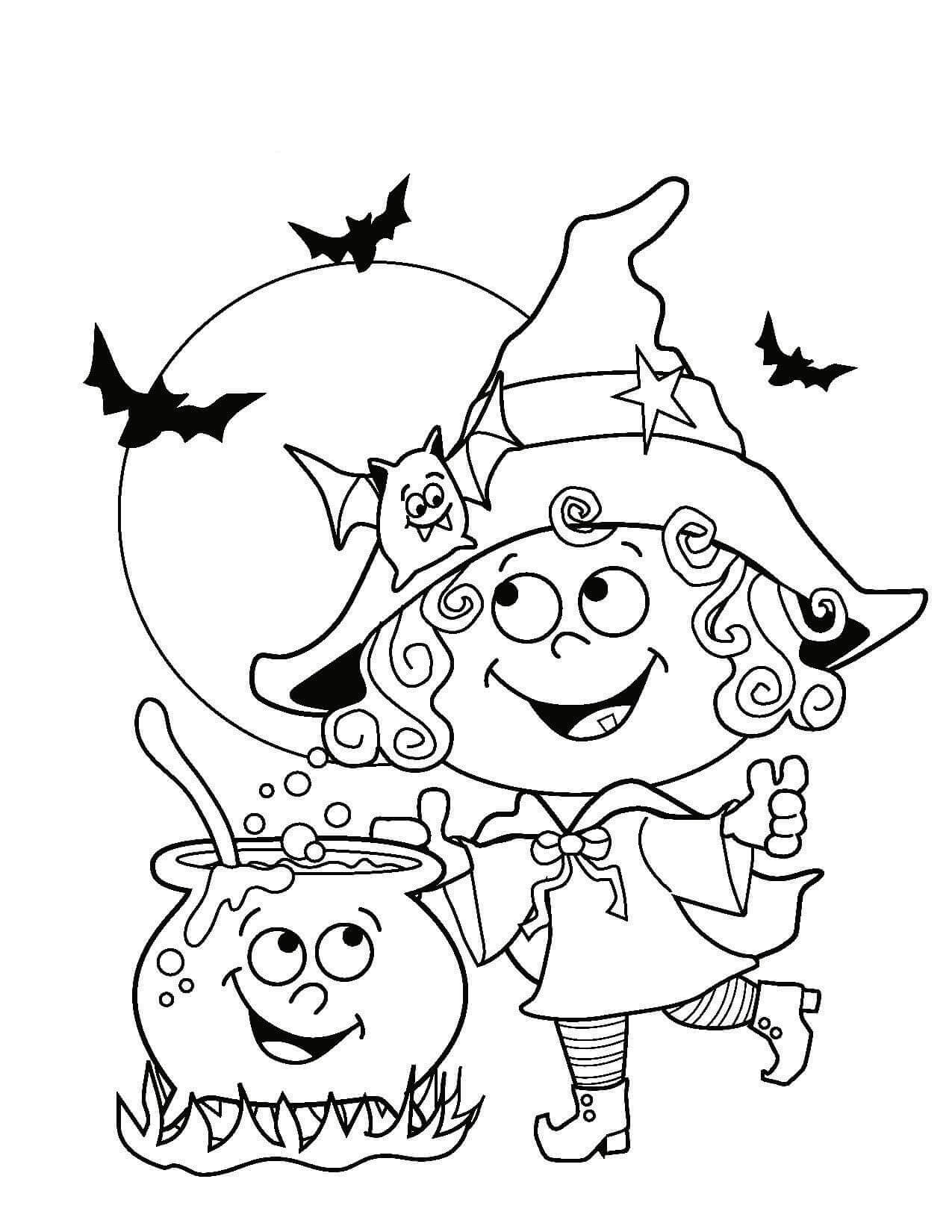 130+ Witch Coloring Page Ideas for Halloween Fun 8