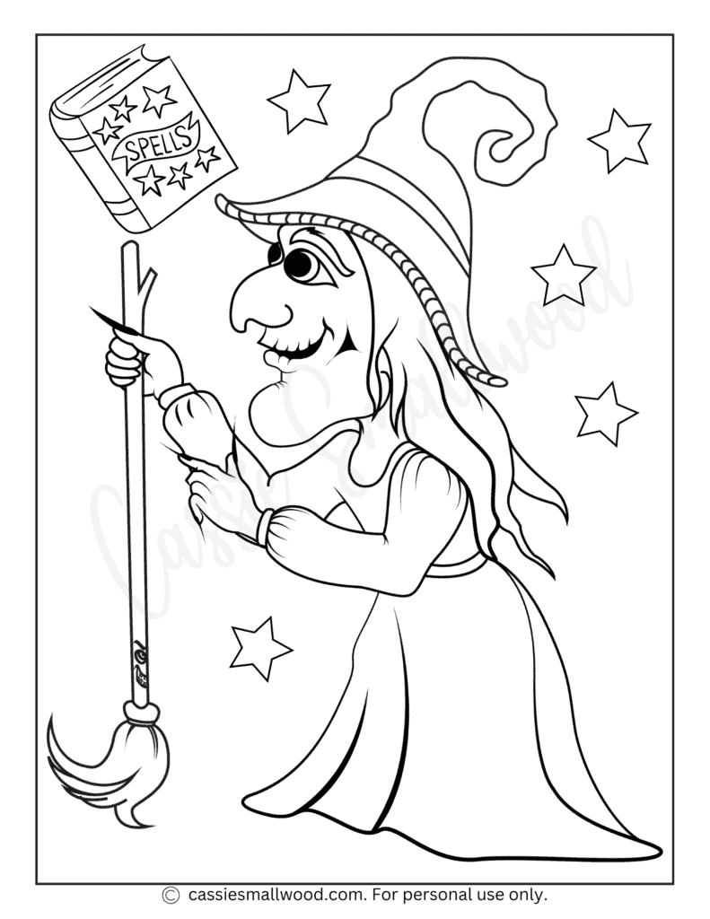 130+ Witch Coloring Page Ideas for Halloween Fun 86