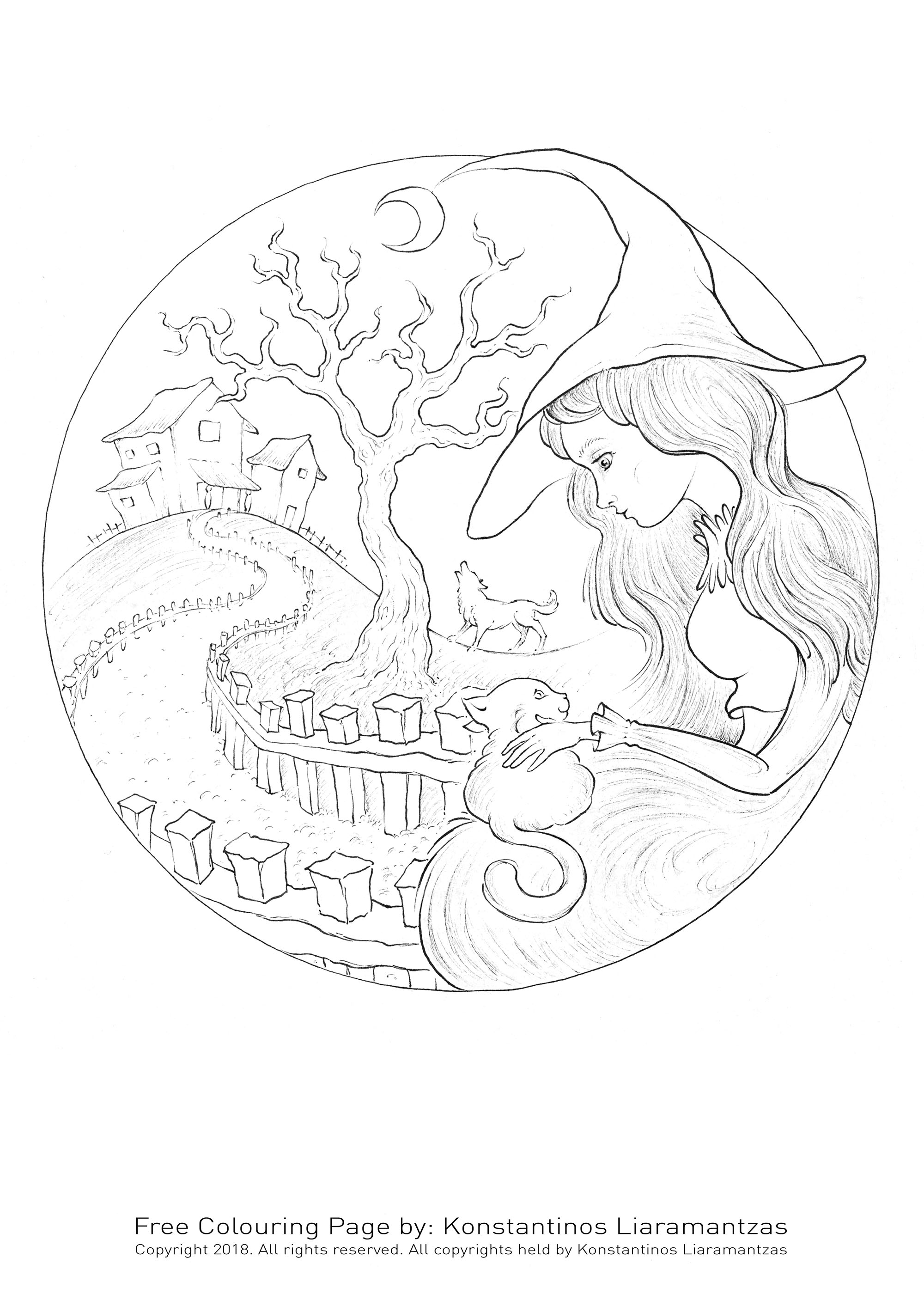 130+ Witch Coloring Page Ideas for Halloween Fun 87