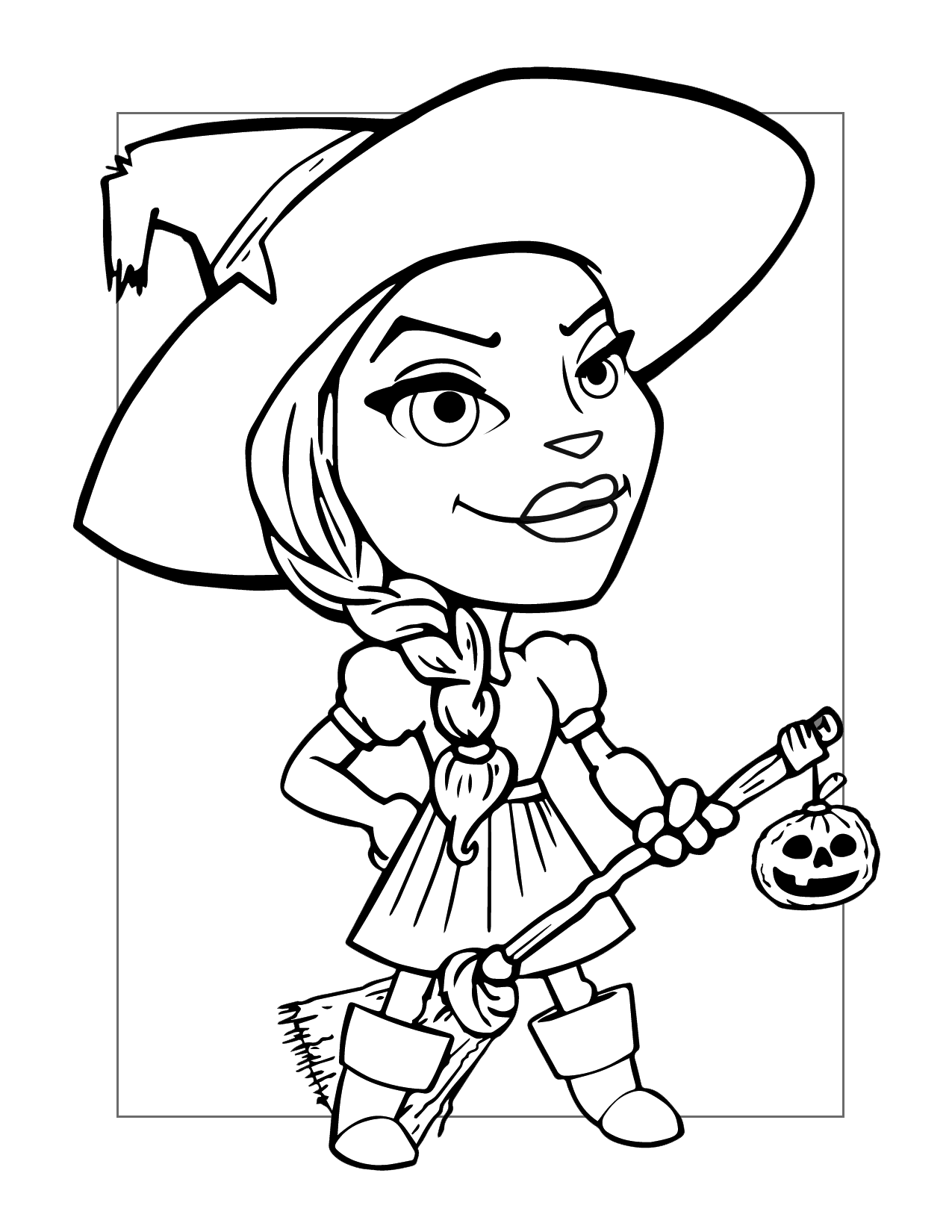 130+ Witch Coloring Page Ideas for Halloween Fun 88