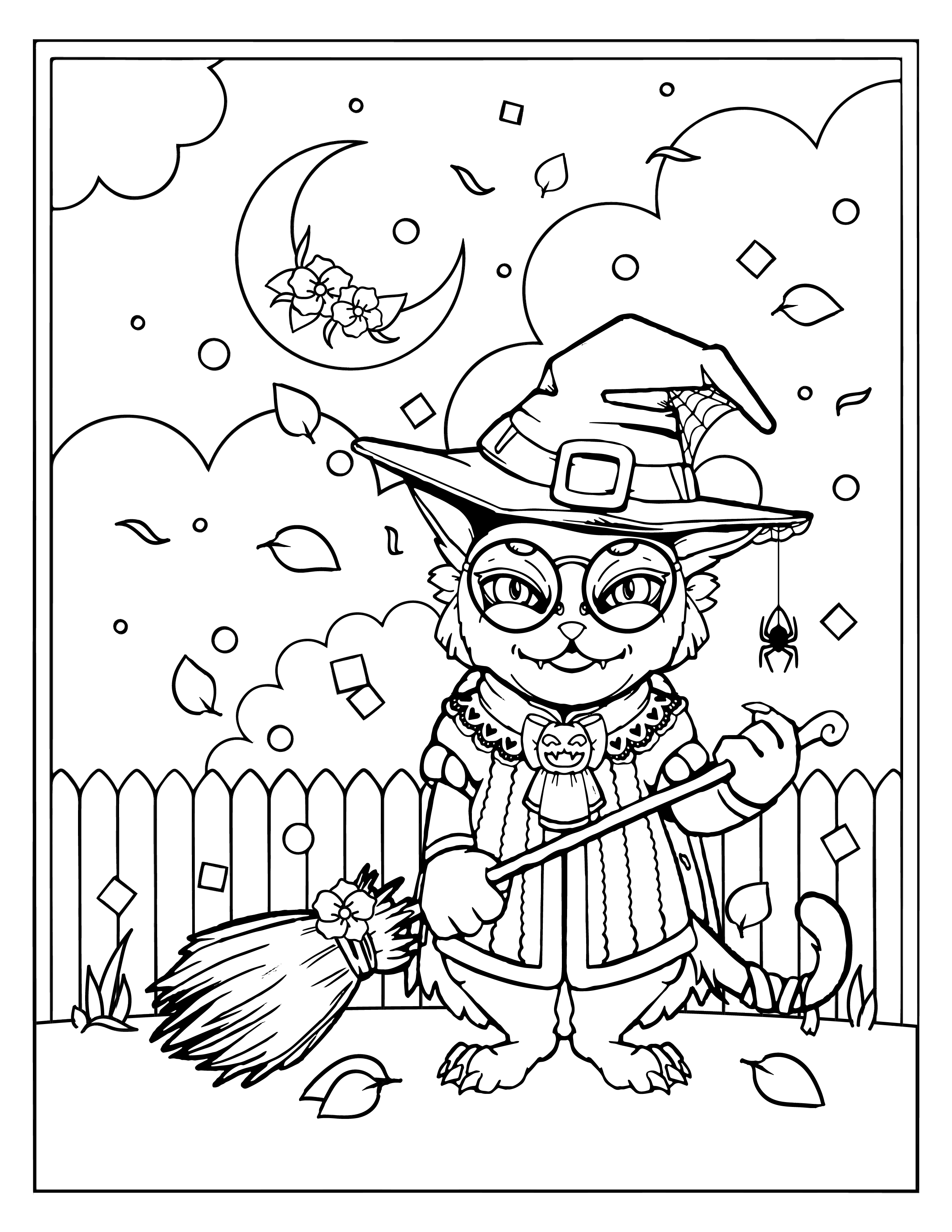 130+ Witch Coloring Page Ideas for Halloween Fun 89